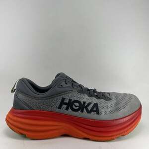 Hoka One One Bondi 8 Castlerock/Flame Running Shoes Mens Size 12.5 D Athletic